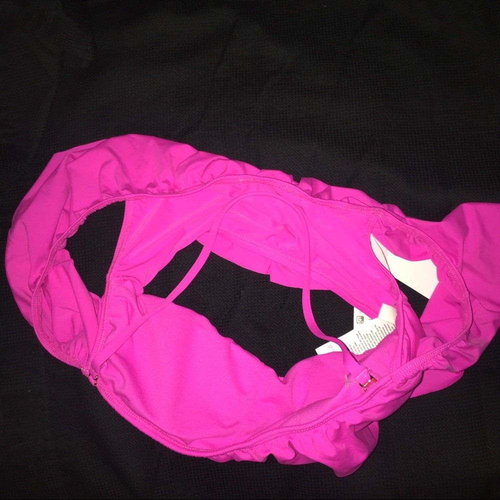 The Bikini Lab Raspberry Ruffle Bikini Top SM NWT - Picture 7 of 7